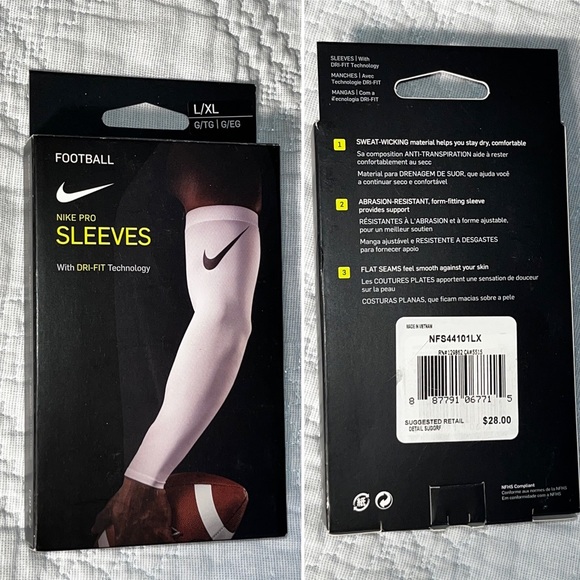 Nike Accessories 28 Nike Prodri Fit Size Lxl Football Arm Sleeves